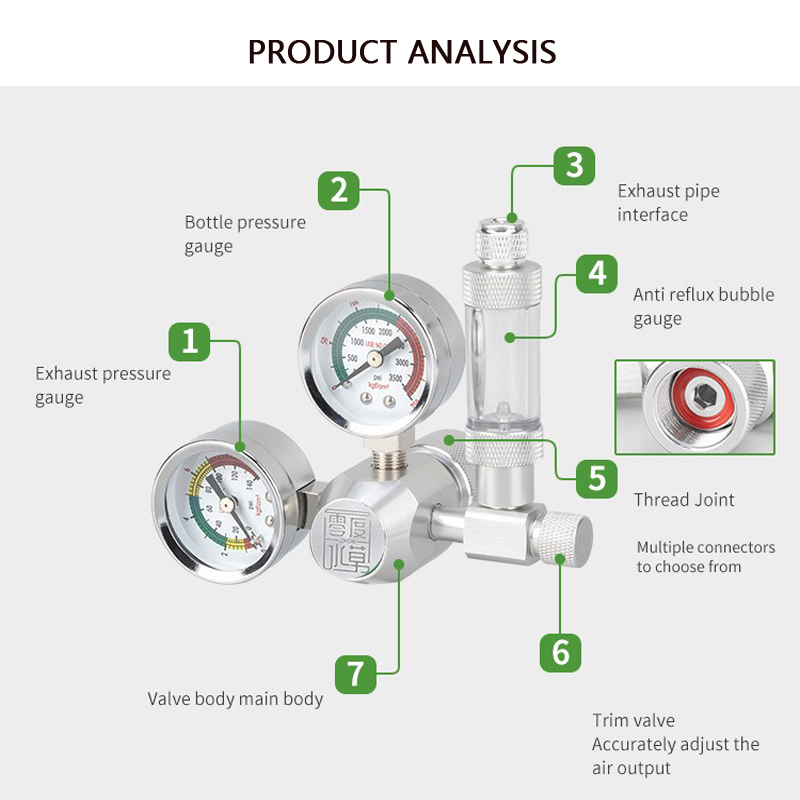 AC100-240V Akvaryum CO2 Regüla - Glass Co2 Drop Checker incelemesi ve fiyatı