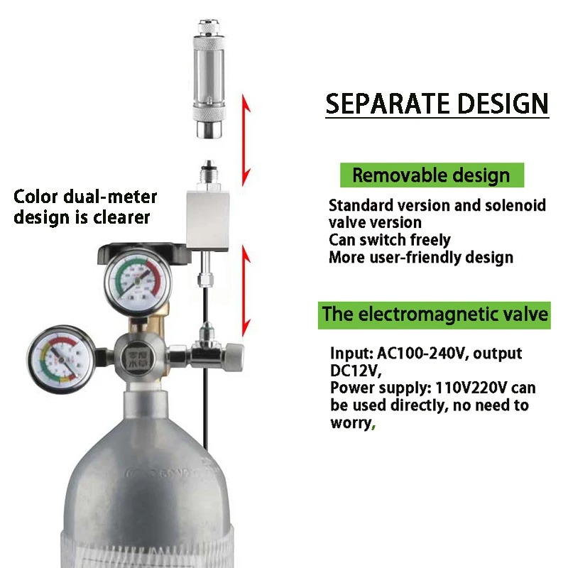 AC100-240V Akvaryum CO2 Regüla - Glass Co2 Drop Checker incelemesi ve fiyatı